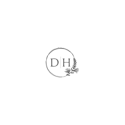 DH logo in black and white