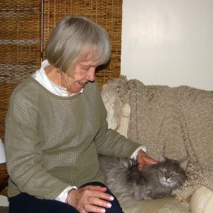 Jane M and Harry the cat