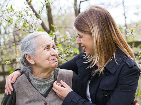 dementia patient and caregiver