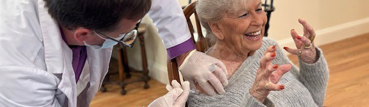 woman receiving a shot